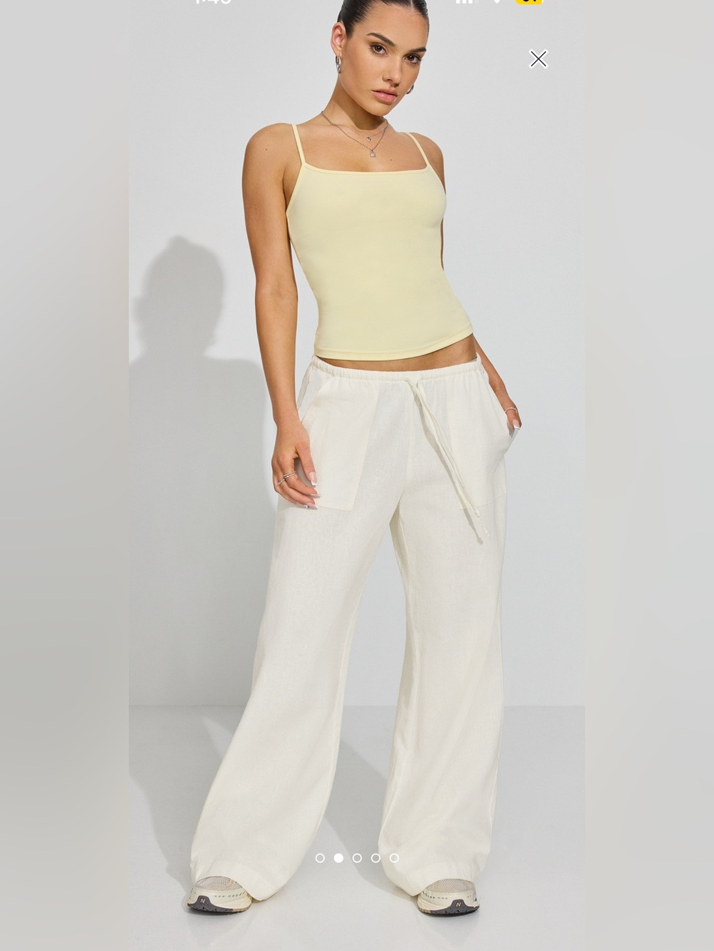 Garage Millie Linen Blend Pull-on Pants